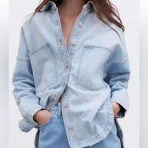 Zara Denim Lightwash Overshirt